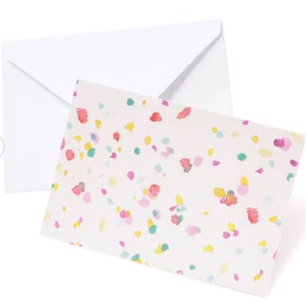 Mara-Mi Note‎ Cards and Envelopes 48 Count Multi-Color Confetti Splatter 39559